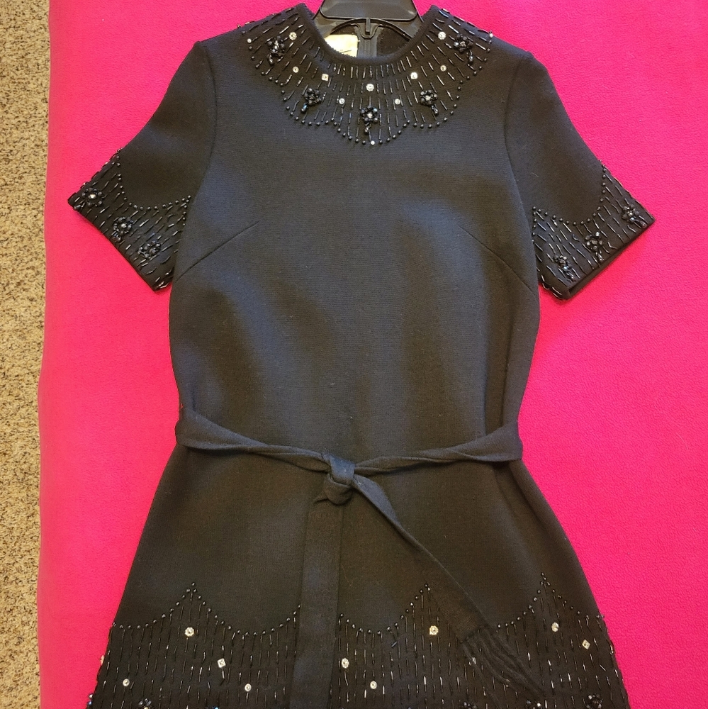 Vintage 60's Sebastian Black Evening Top Size 10